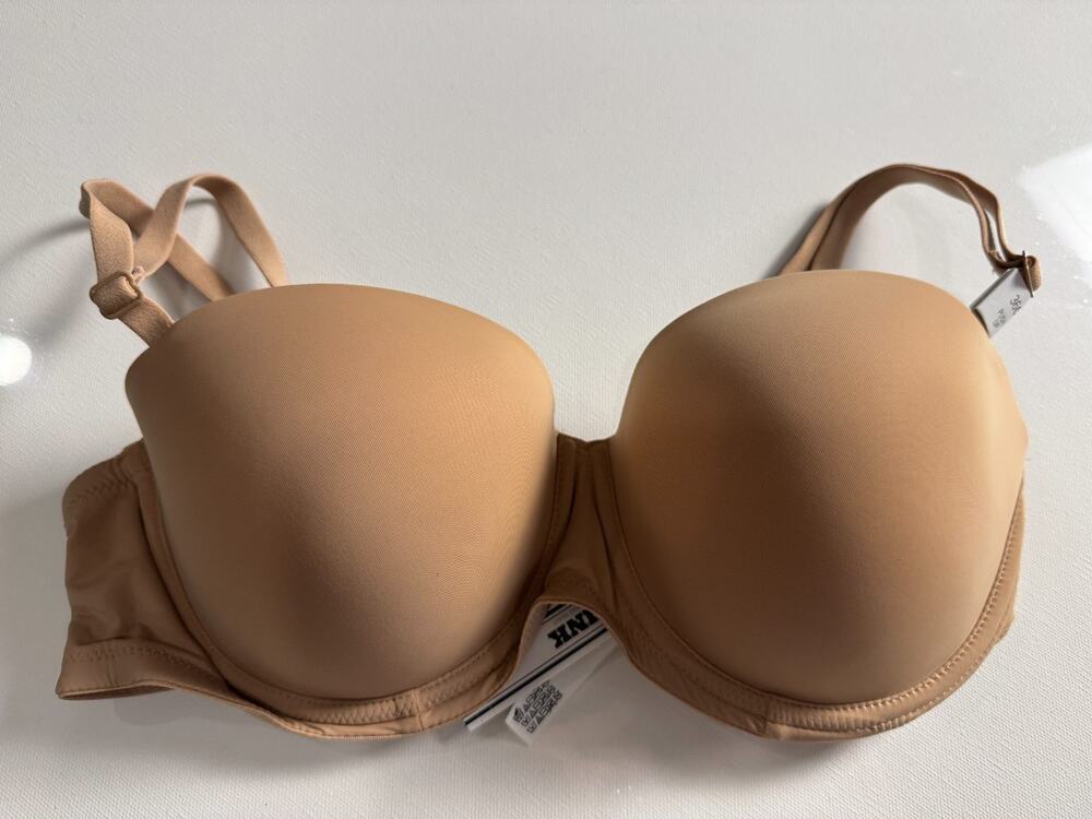 Victoria's Secret PINK Push-Up Bra 36C Nude Beige Lined Underwire NWT